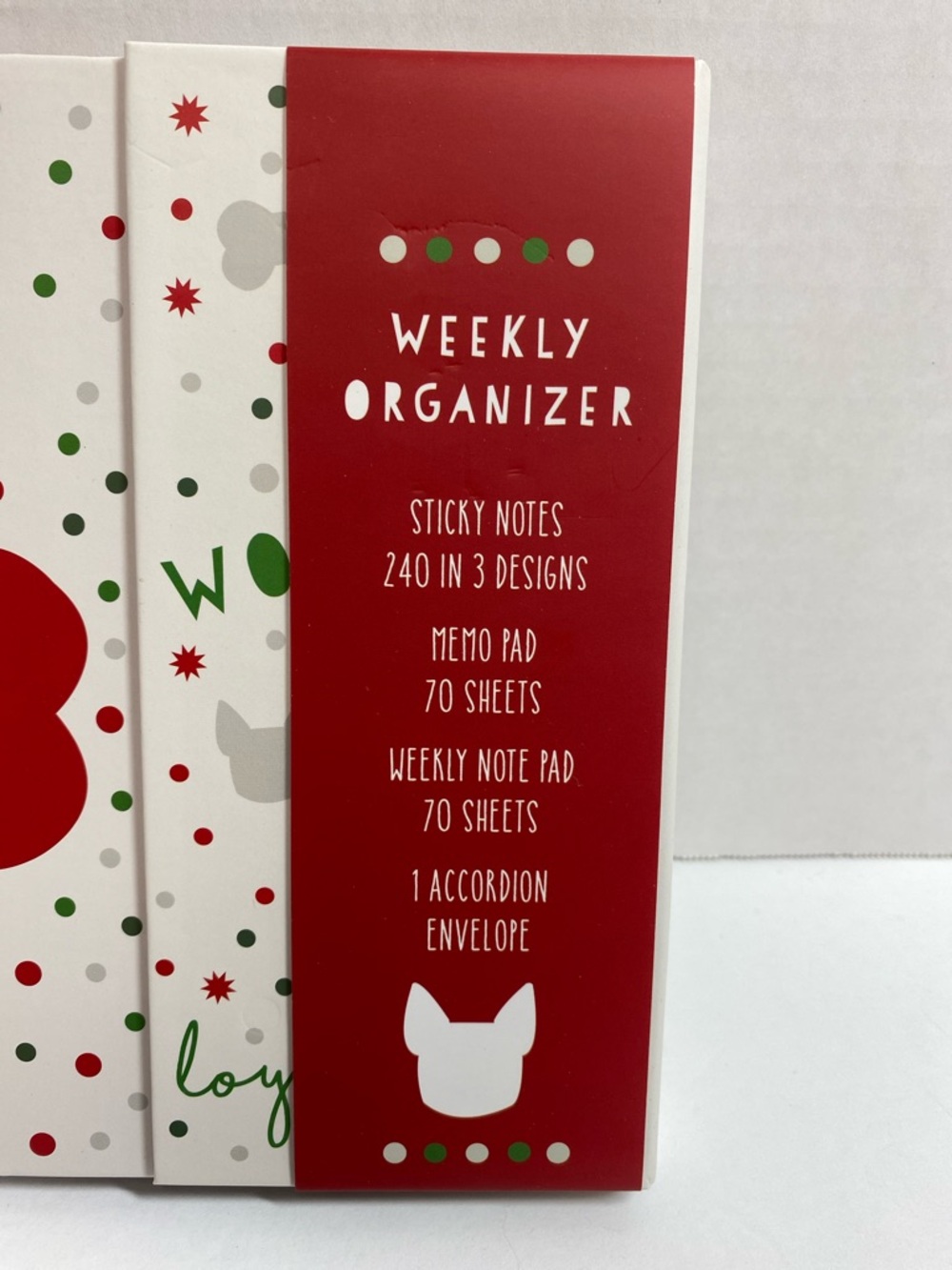 Weekly Organizer Sticky Note Set - Red/Green Holiday Design - Picture 2 of 6